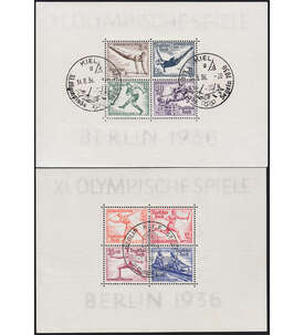 Deutsches Reich Block 5 und 6 gestempelt u. geprft Schlegel Olympische Sommerspiele 1936